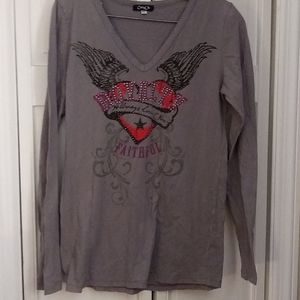 Cotty On biker themed shirt nwot